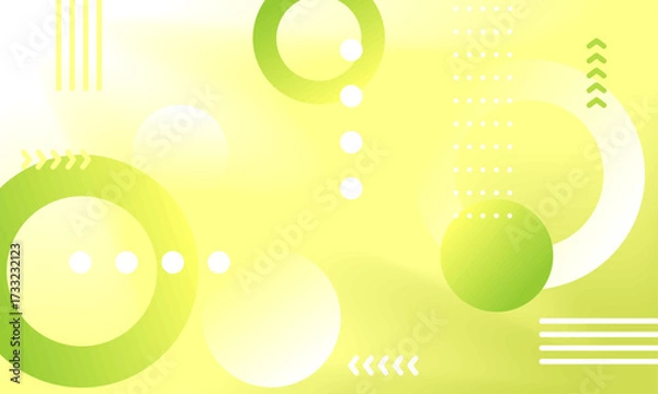 Obraz Stylish abstract background with lime and yellow circle design
