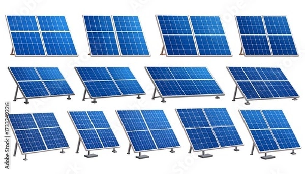 Obraz Solar panels in various orientations