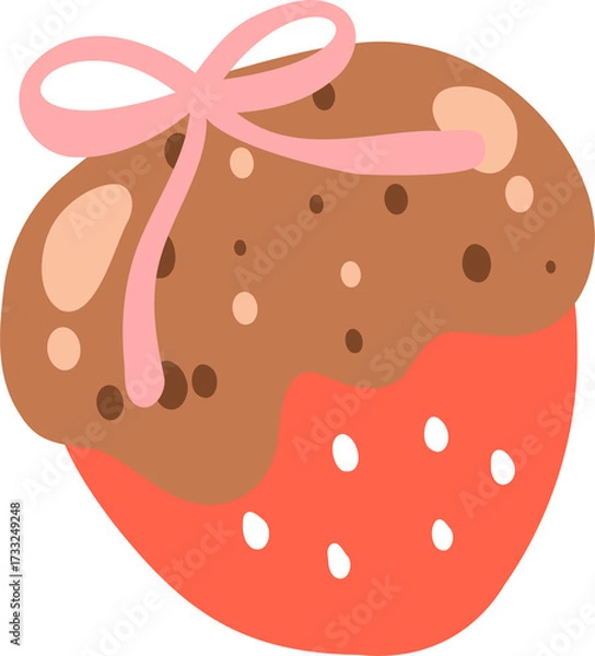 Fototapeta Cute Sweet Bun Illustration