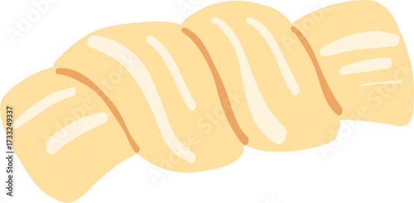 Fototapeta Cute Bread Roll Illustration