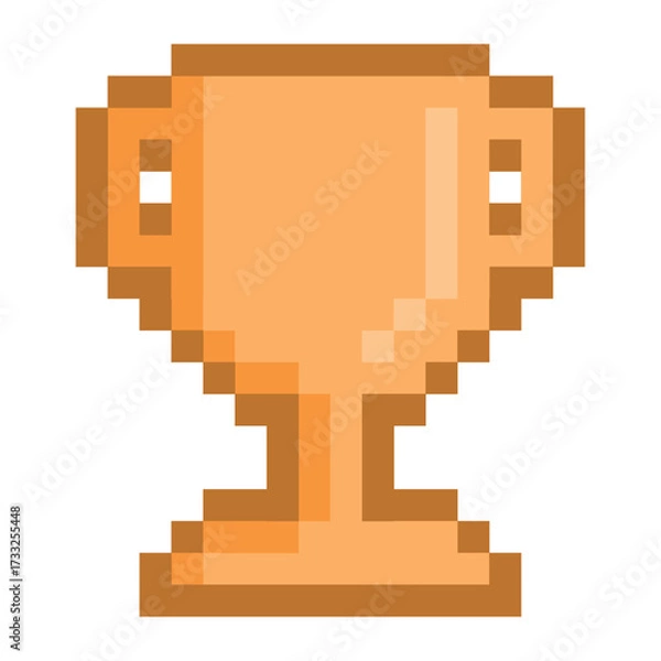 Fototapeta Pixel Trophy Retro Icon
