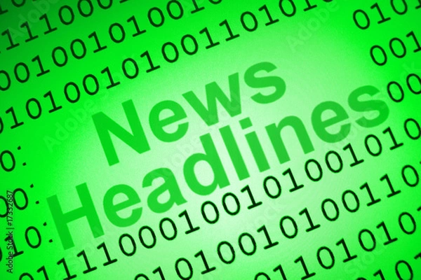 Fototapeta News Headlines