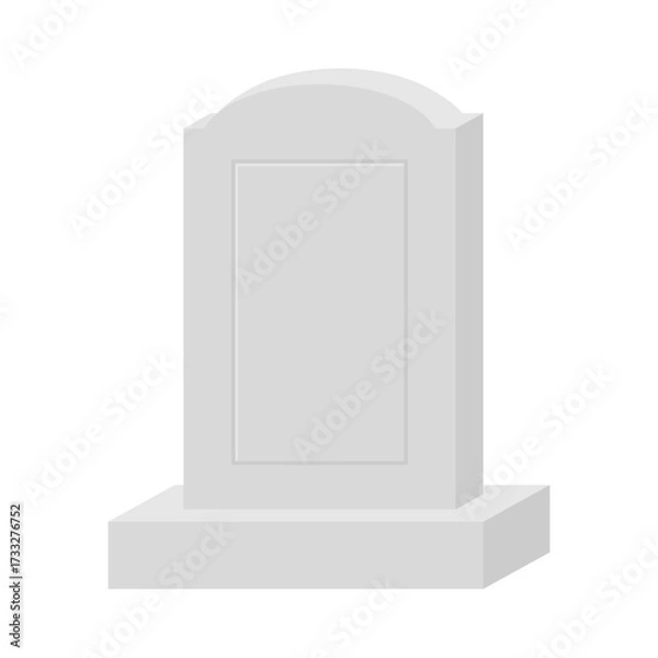 Obraz Stone tombstone or gravestone icon with copy space for an epitaph in vector