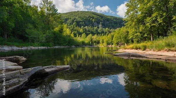 Obraz lake and mountains