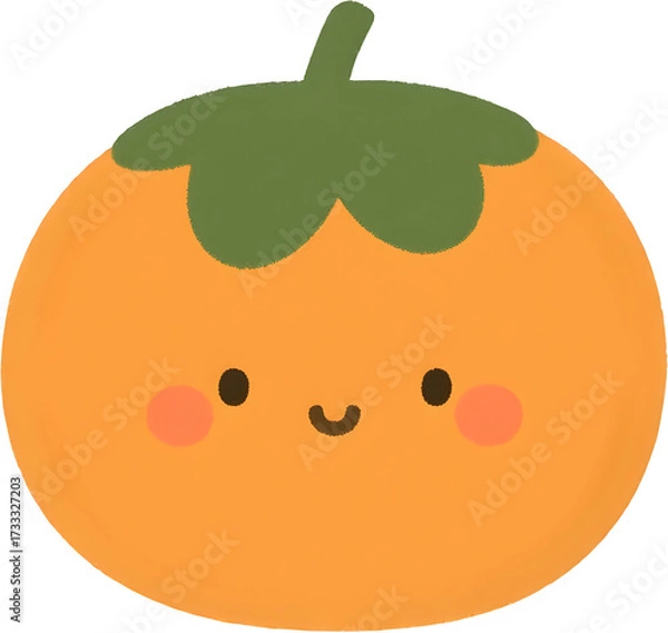 Fototapeta 귀여운가을감캐릭터일러스트