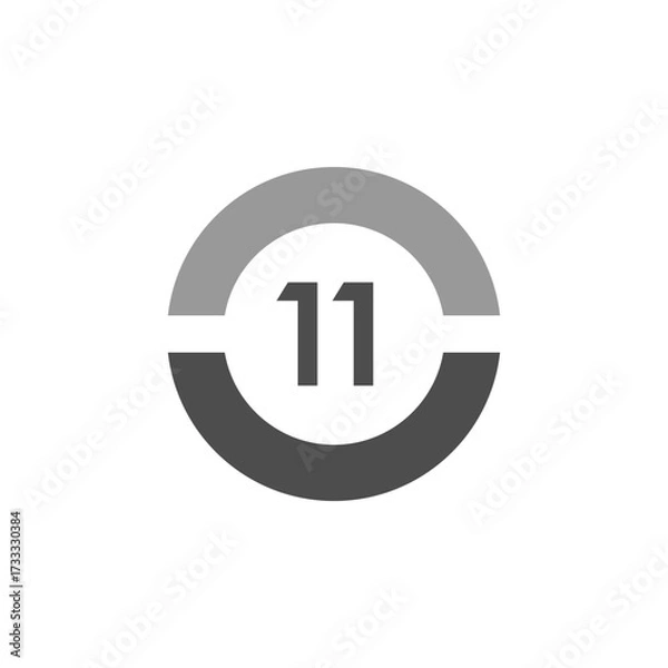 Fototapeta Number icon vector illustration. Infographic number icon vector. number icon vector
