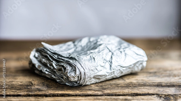 Fototapeta reassurance. Folded emergency blanket with silver lining, conveying reassurance for Japan's Disaster Prevention Day. public awareness campaigns.
