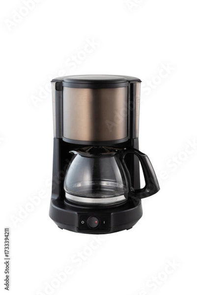 Fototapeta Coffee maker machine isolated on white background.