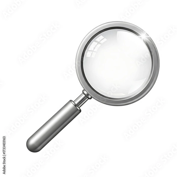 Fototapeta magnifying glass 3d unique stylish playful icon isolated on transparent background png for search and analysis design