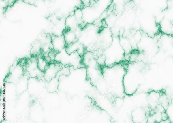 Fototapeta White marble texture elegant green veins, a sophisticated natural surface pattern for backgrounds