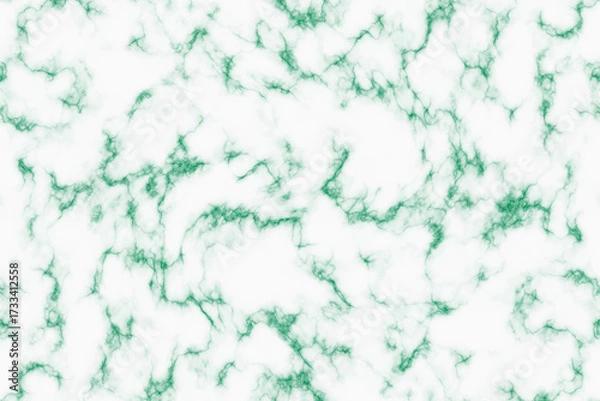Fototapeta White marble texture elegant green veins, a sophisticated natural surface pattern for backgrounds
