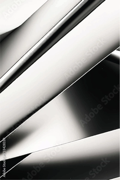 Fototapeta Gradient black and white geometric abstract pattern. Vector illustration	