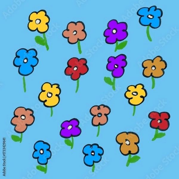 Obraz お花、テキスタイル、flower