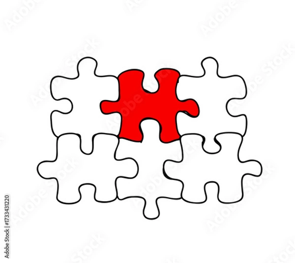 Fototapeta Puzzle vector illustration art on white background