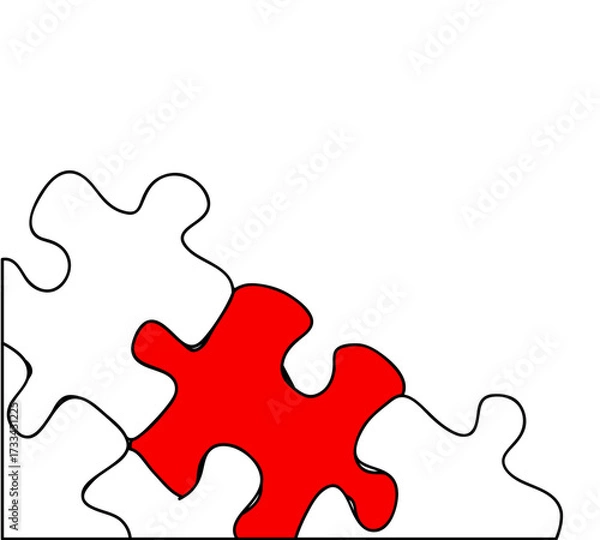 Obraz Puzzle vector illustration art on white background