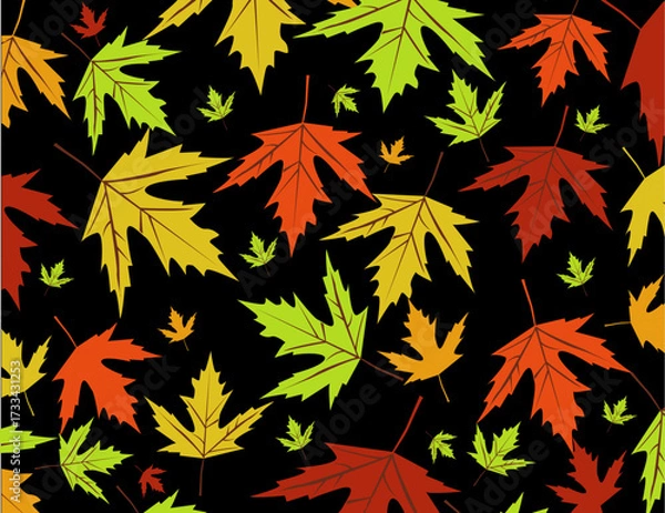 Fototapeta Background with maple autumn leaves
