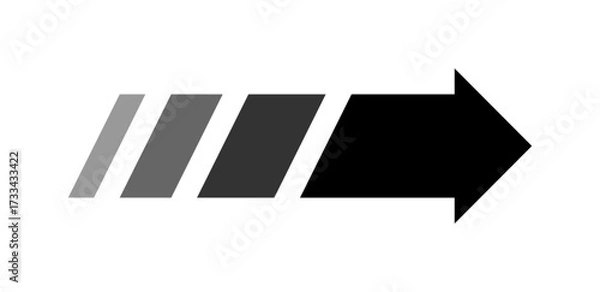 Obraz Schwarzer Pfeil, z.B. als Logo für Logistikunternehmen
