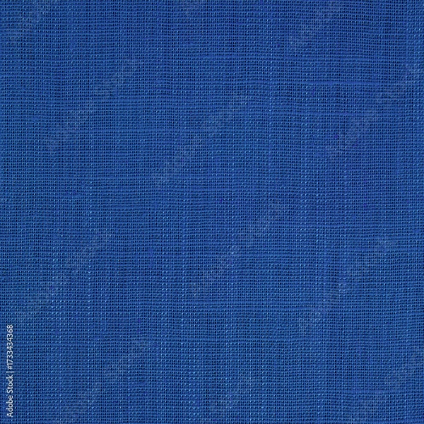 Fototapeta Dark blue linen fabric cloth texture background, seamless pattern of natural textile.