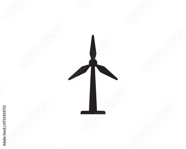 Obraz Wind turbine icon vector design illustration.