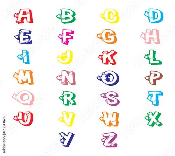 Obraz colorfull alphabet collection..