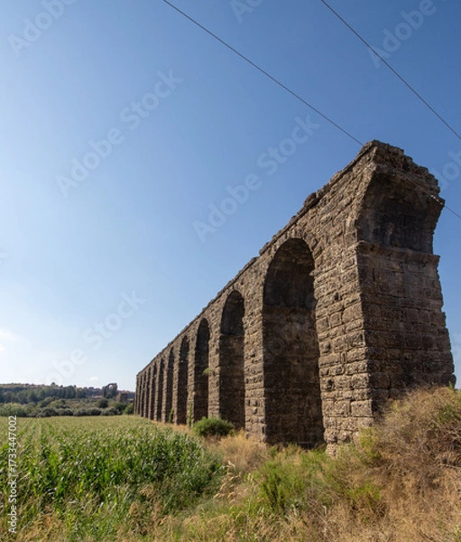 Fototapeta Well-Preserved Arches of the Roman Aqueduct in Aspendos in Antalya 