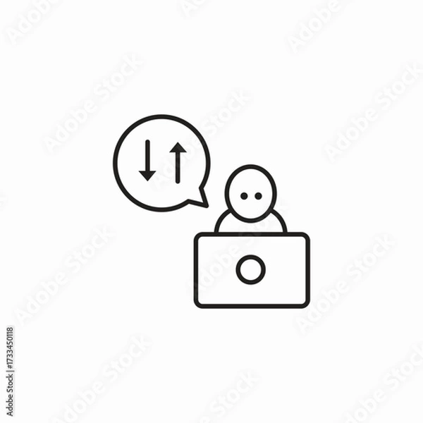 Obraz communication chat icon icon sign vector