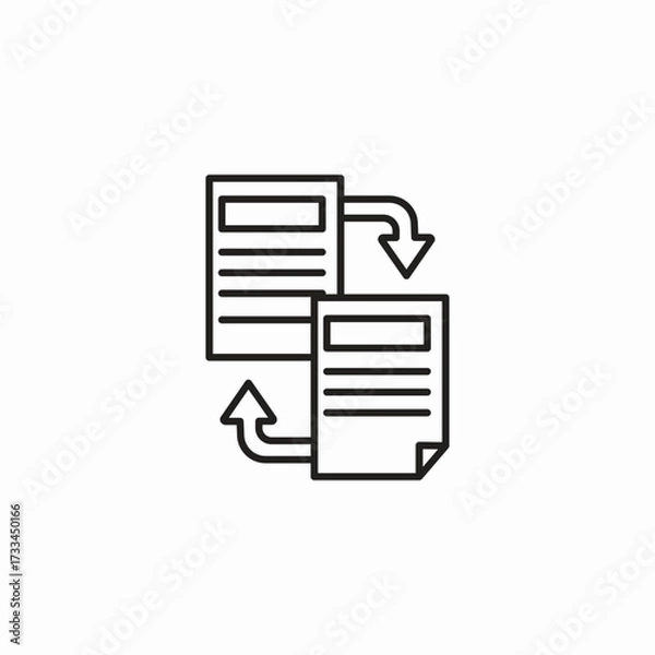Obraz document file transfer icon sign vector