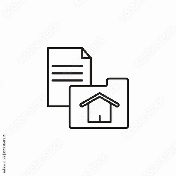 Obraz folder with documents icon sign vector