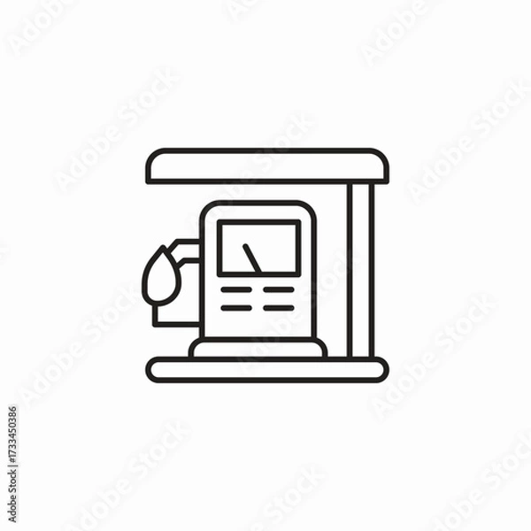 Obraz gas station pump icon sign vector