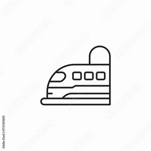 Obraz modern passenger train icon sign vector