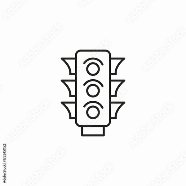 Obraz three light traffic icon sign vector