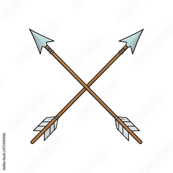 Fototapeta Two crossed arrows