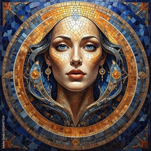 Obraz Woman's mosaic portrait