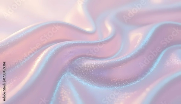 Fototapeta A macro shot of soft pastel colors backdrop satin silk texture. 