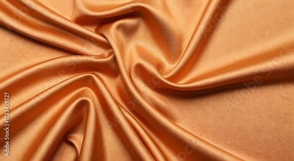 Fototapeta A close-up, macro shot, top-down view of a flat lay composition showing a silk texture. High-detail, studio lighting.