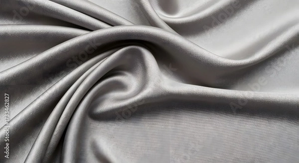 Fototapeta A close-up, macro shot, top-down view of a flat lay composition showing a silk texture. High-detail, studio lighting.