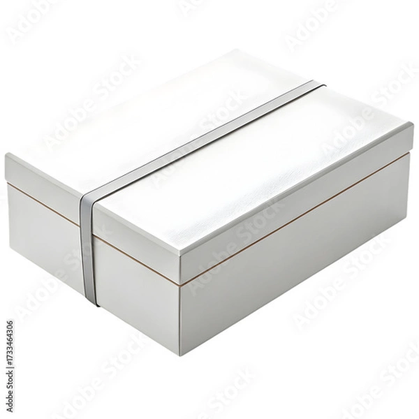 Fototapeta Premium rectangular packaging box in bright white with a smooth matte finish