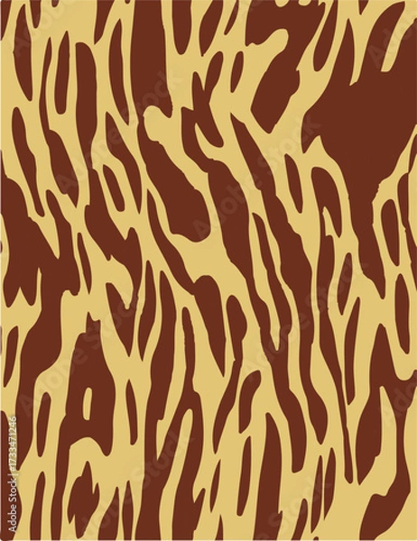 Fototapeta Leopard print. Vector seamless pattern. Animal skin background with black and brown spots on beige backdrop. Abstract exotic safari texture. Jaguar, leo, puma cheetah fur pattern. Repeat design