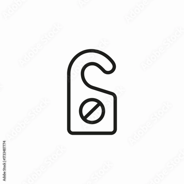 Obraz do not disturb icon sign vector