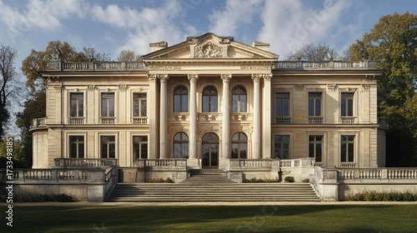 Obraz Magnificent Chateau de ... in France: A Neoclassical Architectural Masterpiece