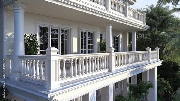 Obraz Elegant Balconies of a Luxurious Mansion