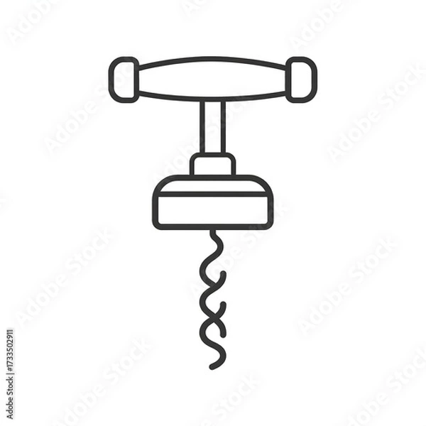 Fototapeta Simple wine opener icon