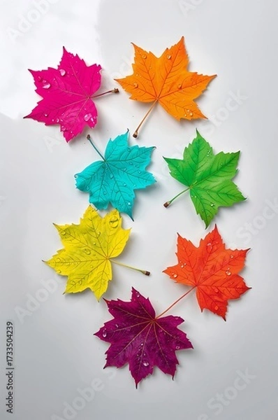 Fototapeta Maple leaf design colorful leaf maple leaf art nature