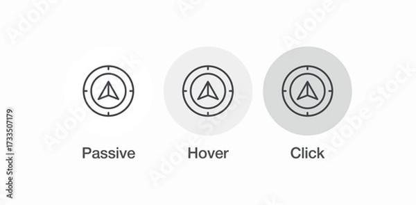 Obraz compass navigation direction icon sign vector