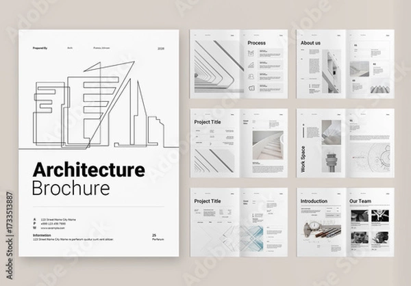 Fototapeta Architecture Brochure