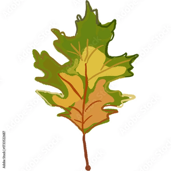 Fototapeta Drawing leaf illustrations unique ugly