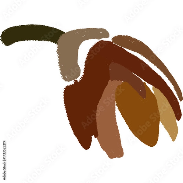 Fototapeta Drawing leaf illustrations unique ugly