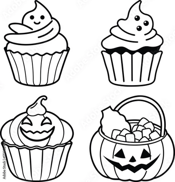 Obraz A single lit spooky halloween pumpkins, Jack O Lantern with evil face and eyes isolated against a transparent background. High quality
