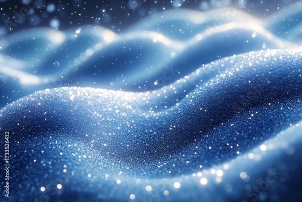 Obraz Snowflake resting on a pine branch under a starry sky.