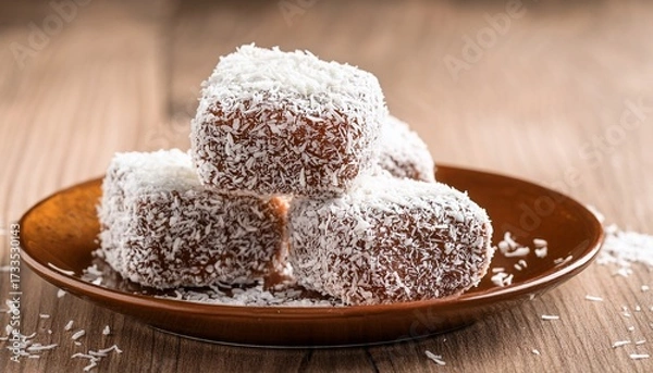 Obraz Classic Australian Lamingtons Coconut Coated